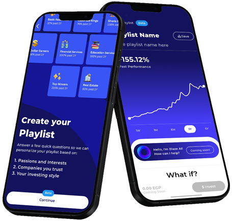 Blaze AI app playlist creation screens